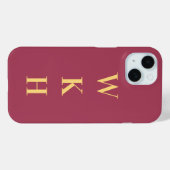 Stijlvolle Monogram Initialen Case-Mate iPhone Case (Achterkant (horizontaal))