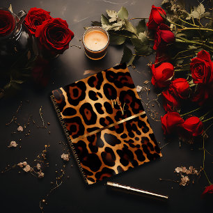 Stijlvolle monogram luipaardprintbusiness planner