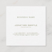 Stijlvolle Monogram Modern Design Trendy Groene Lu Vierkante Visitekaartje (Achterkant)