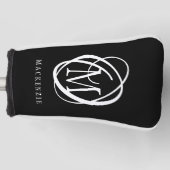 Stijlvolle Monogram Naam Aangepaste kleuren Golfheadcover (Voorkant)