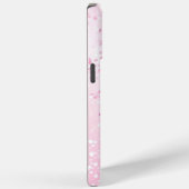 Stijlvolle monogram naam roze glitter Case-Mate iPhone case (Achterkant / Rechts)