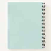 Stijlvolle Monogram Ocean Spray Modern Script Notitieboek (Achterkant)