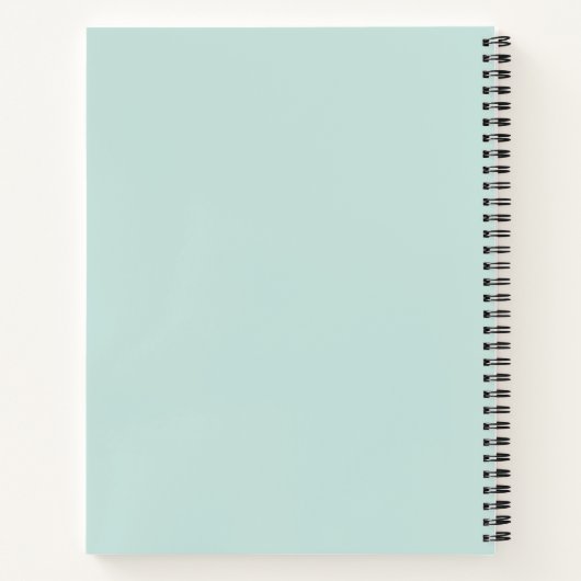 Stijlvolle Monogram Ocean Spray Modern Script Notitieboek (Achterkant)