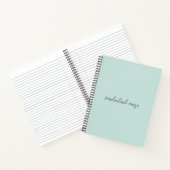 Stijlvolle Monogram Ocean Spray Modern Script Notitieboek (Binnen)