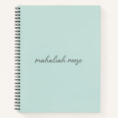 Stijlvolle Monogram Ocean Spray Modern Script Notitieboek (Voorkant)