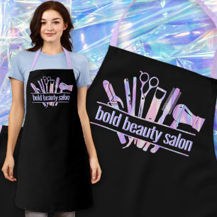 Stijlvolle monogram schoonheidsalon Tools Stylist  Schort