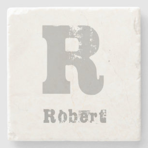 Stijlvolle monogram Sjabloon Elegant Letter Marble Stenen Onderzetter