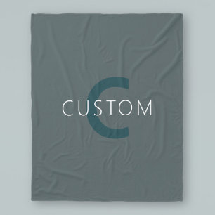 Stijlvolle  Monogram Sjabloon Fleece Deken