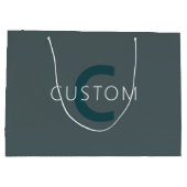 Stijlvolle Monogram Sjabloon Groot Cadeauzakje (Achterkant)