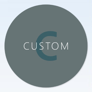 Stijlvolle Monogram Sjabloon Ronde Sticker