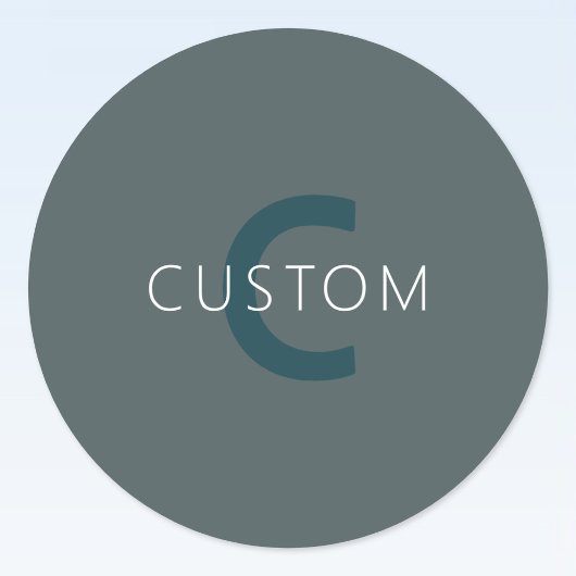 Stijlvolle Monogram Sjabloon Ronde Sticker