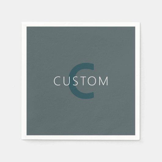 Stijlvolle  Monogram Sjabloon Servet (Voorkant)