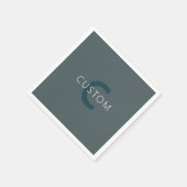 Stijlvolle  Monogram Sjabloon Servet (Hoek)