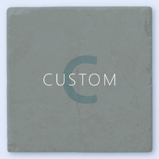 Stijlvolle  Monogram Sjabloon Stenen Onderzetter