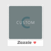 Stijlvolle Monogram Sjabloon Sticker (Vel)