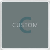 Stijlvolle Monogram Sjabloon Sticker (Voorkant)