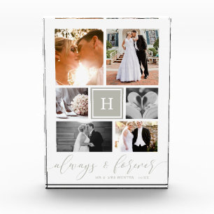 Stijlvolle Monogrammed Wedding Collage Fotoblokken
