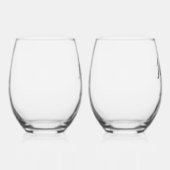 Stijlvolle Mr & Mrs Custom Achternaam & Datum Huwe Wijnglas Zonder Voet (Rechts)