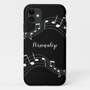 Stijlvolle Muzieknoten Trendy Cool Persoonlijk Hoe iPhone 11 Hoesje