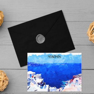 Stijlvolle Mykonos Griekenland Cycladen Island sch Briefkaart