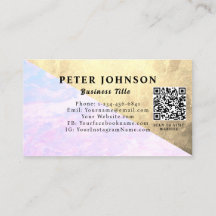 Stijlvolle Naam Aanpassen Witte Marmeren QR-code