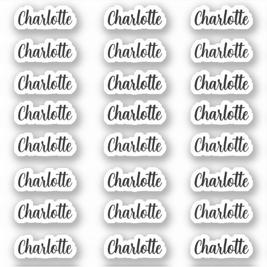 Stijlvolle Naam Sticker decal naam labels (Voorkant)