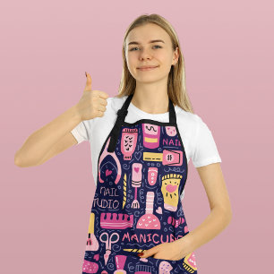 Stijlvolle nagellak flessen Manicurist Salon Schort