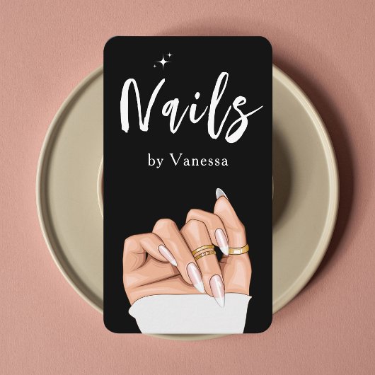 Stijlvolle Nail Artist Salon QR Code Visitekaartje