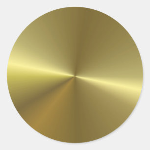 Stijlvolle namaak gouden metalen uitstraling lege  ronde sticker