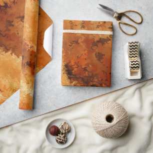 Stijlvolle namaak wortelnotenhout  cadeaupapier