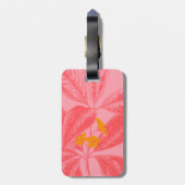 Stijlvolle Natuur met botanische lef in roze en ro Bagagelabel (Achterkant verticaal)
