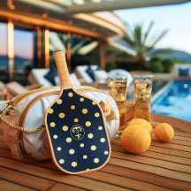 Stijlvolle Nautical Navy Blue & Gold Anker Monogra