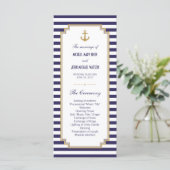 Stijlvolle Nautical Wedding Program Rack-Kaarten Programma (Staand voorkant)