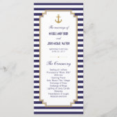 Stijlvolle Nautical Wedding Program Rack-Kaarten Programma (Voorkant)