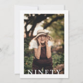 Stijlvolle NEGENTIG Fotostrip 90e verjaardag Kaart (Achterkant)