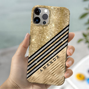 Stijlvolle nepkristal en gouden glitters Gepersona