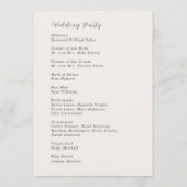 Stijlvolle neutrale moderne bruiloft programma (Achterkant)