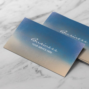 Stijlvolle Ocean Blue Soap Crystal Texture Visitekaartje