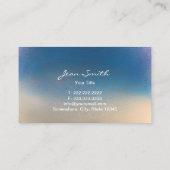 Stijlvolle Ocean Blue Soap Crystal Texture Visitekaartje (Achterkant)