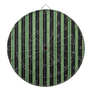 Stijlvolle  Olive Sage Groen Zwart 3D Gestreept Dartbord