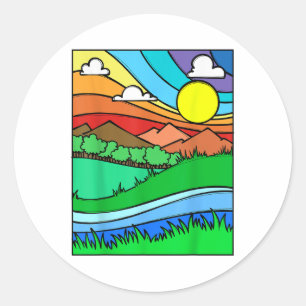 Stijlvolle omgeving Natuur klimaatbescherming rege Ronde Sticker