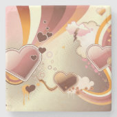 Stijlvolle ontwerpachtergrond stenen onderzetter (Voorkant)