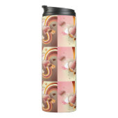 Stijlvolle ontwerpachtergrond thermosbeker (Geroteerd rechts)