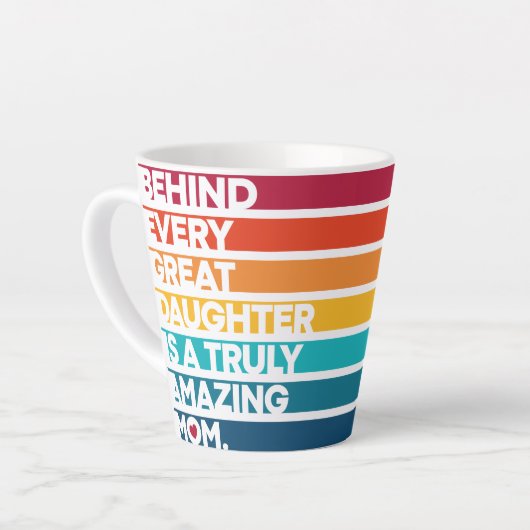 Stijlvolle ontwerpexpressietekst voor Moederdag Latte Mok (Linkerhoek)