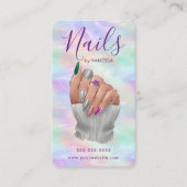 Stijlvolle Opal Nagelstudio Manicurist Kunstenaar Visitekaartje (Voorkant)