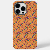 Stijlvolle Oranje Leaf Pattern iPhone Case (Achterkant)