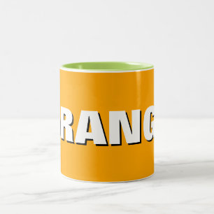 Stijlvolle oranje mok, perfect cadeau voor koffiel tweekleurige koffiemok