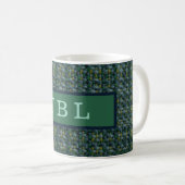 Stijlvolle Oxford Tweed Monogram Koffiemok (Voorkant rechts)