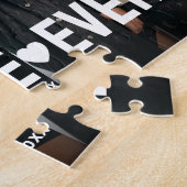 Stijlvolle paar foto script typografie collage legpuzzel (Zijkant)