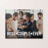 Stijlvolle paar foto script typografie collage legpuzzel (Horizontaal)